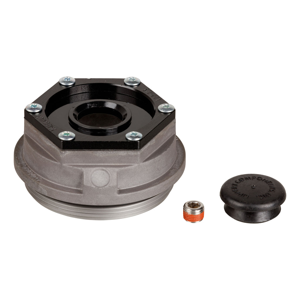 Trailer Axle Oil And Dust Cap With Set Screw - 8 000 Lbs. Black