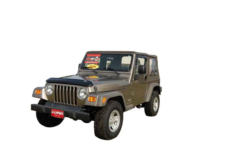 Auto Ventshade 92054 Original Ventvisor Side Window Deflector Dark Smoke 2-Piece Set For 1997-2006 Jeep Wrangler