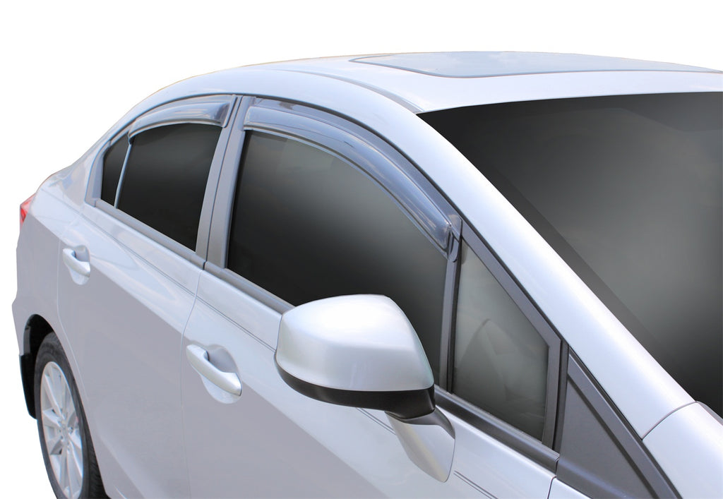Auto Ventshade 94462 Original Ventvisor Side Window Deflector Dark Smoke 4-Piece Set For 2012-2015 Honda Civic