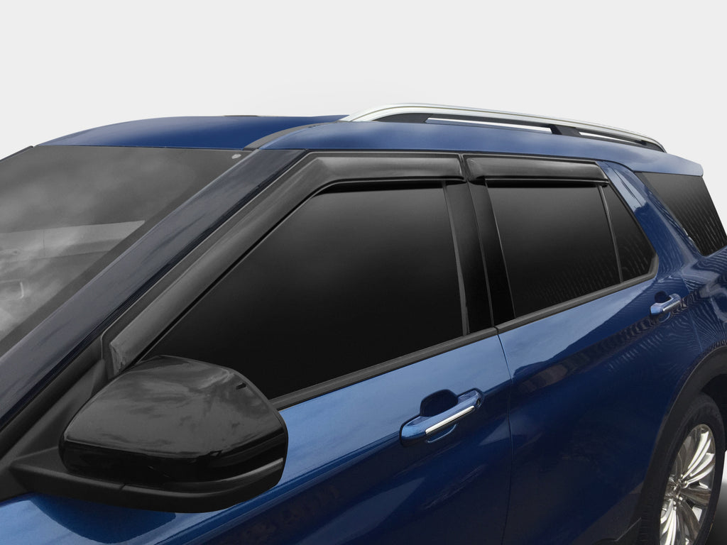 Auto Ventshade 94332 Original Ventvisor Side Window Deflector Dark Smoke 4-Piece Set For 20-23 Ford Explorer