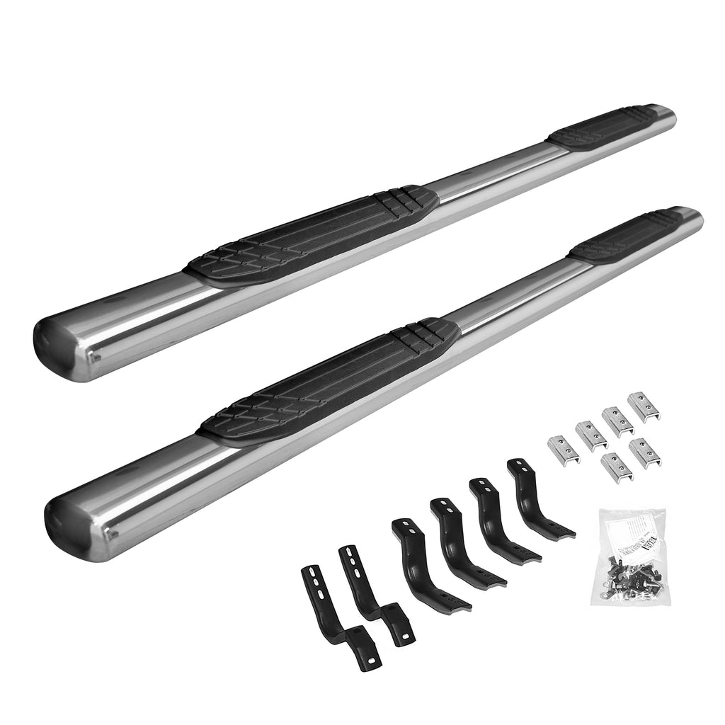 Go Rhino 684449980PS - 4" OE Xtreme SideSteps With Mounting Bracket Kit - Polished Stainless Steel
