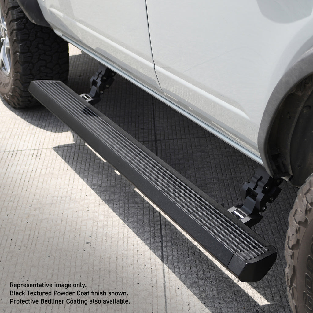 Go Rhino 20450674T - E1 Electric Running Boards With Mounting Brackets - Protective Bedliner Coating