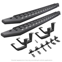 Go Rhino - 6943068020PC - RB20 Running Boards With Mounting Brackets & 2 Pairs Of Drop Steps Kit - Textured Black