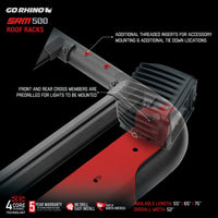 Go Rhino 5935035T - SRM500 35" Flat Platform Roof Rack - Textured Black