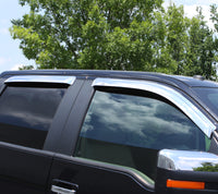 Auto Ventshade 684995 Chrome Ventvisor Side Window Deflector 4-Piece Set For 2015-2022 Chevrolet Colorado/GMC Canyon Crew Cab