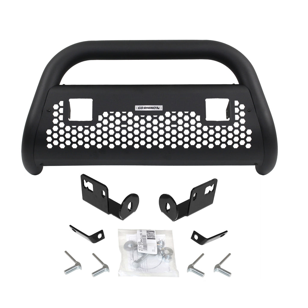 Go Rhino 55672LT -  RC2 LR Bull Bar With Mounting Brackets & Two 3" Cube Lights - Textured Black