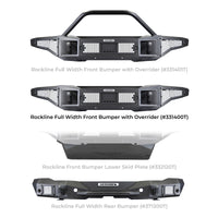 Go Rhino 331400T - Rockline Winch-Ready Front Full Width Bumper For Ford Bronco - Textured Black