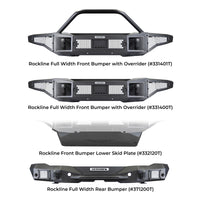 Go Rhino 371200T - Rockline Rear Full Width Bumper For Ford Bronco - Textured Black