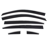 Auto Ventshade 796003 Low Profile Ventvisor Side Window Deflector With Chrome Trim 6-Piece Set For 2010-2017 Cadillac SRX