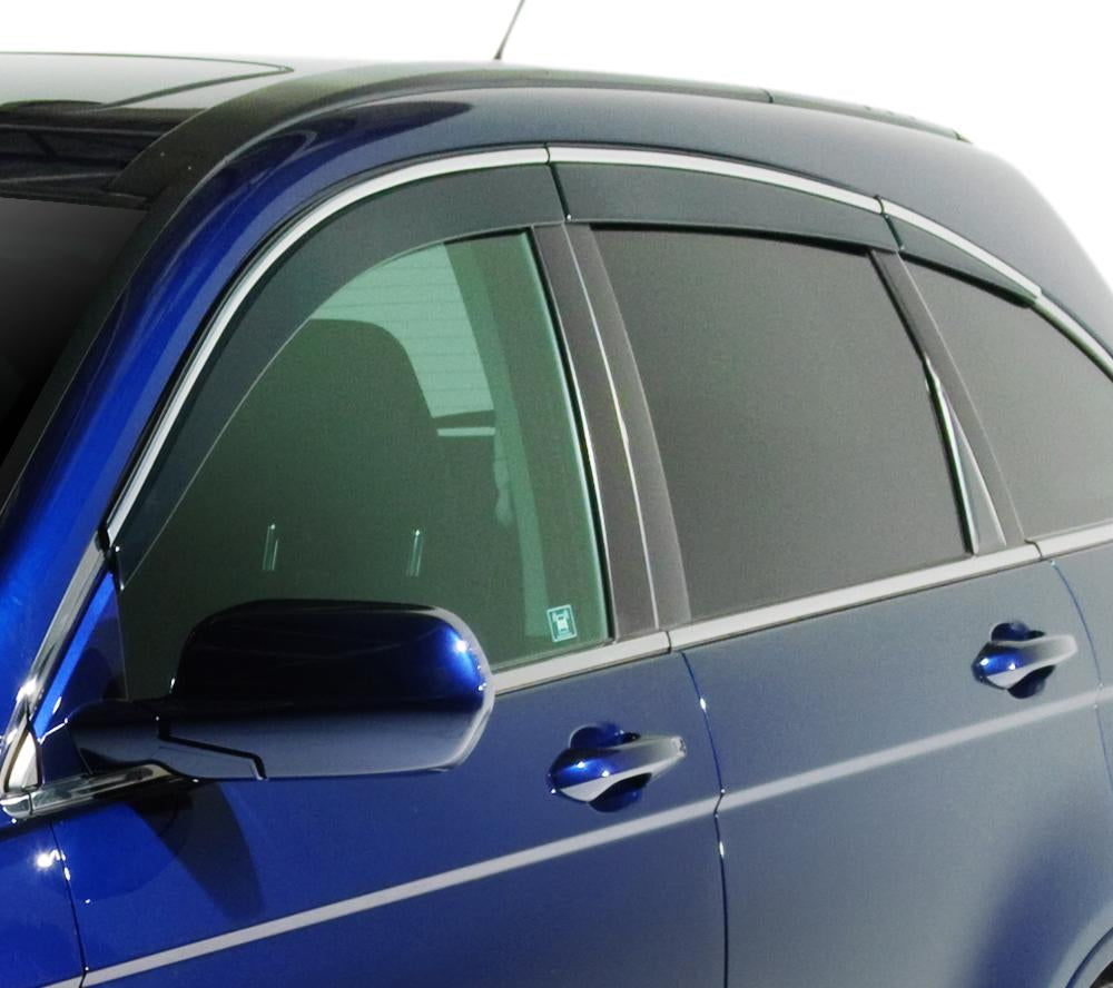 Auto Ventshade 796002 Low Profile Ventvisor Side Window Deflector With Chrome Trim 6-Piece Set For 2007-2011 Honda CR-V