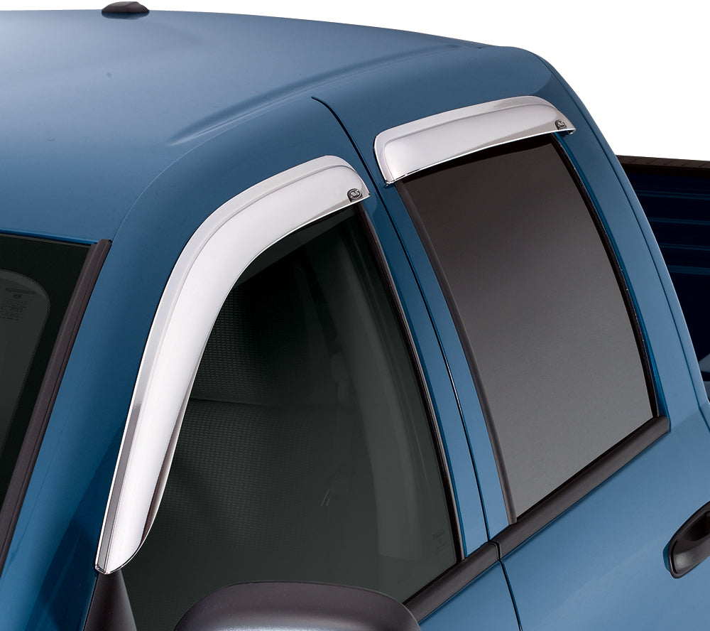 Auto Ventshade 684513 Chrome Ventvisor Side Window Deflector 4-Piece Set For 2019-2022 Ram 1500 Quad Cab