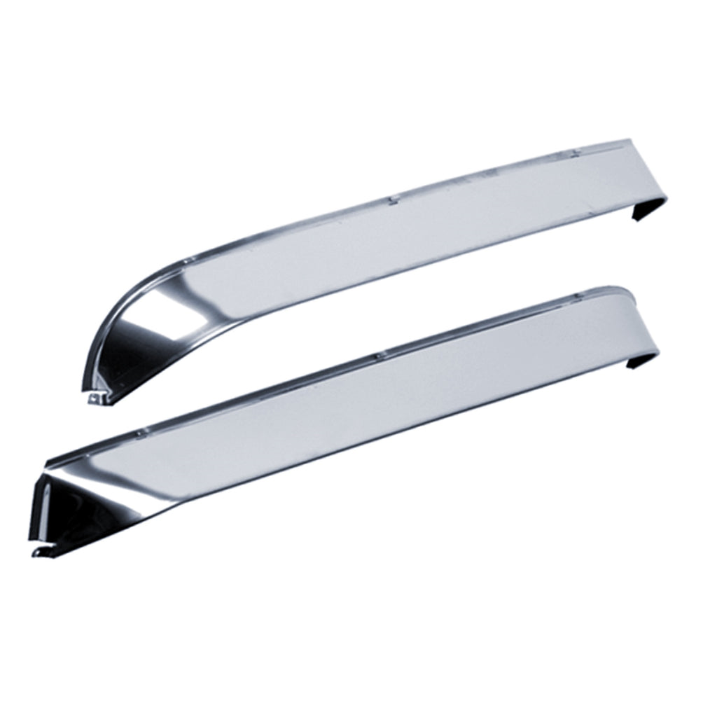 Auto Ventshade 52068 Ventshade Xtra Wide With Smooth Silver Finish 2-Piece Set For 1980-1996 Ford Bronco F-150 F-250/F-350 Super Duty Also Fits 1997 F-250/F-350 Super Duty With Standard And SuperCab