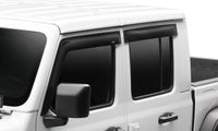Auto Ventshade 894066 Low Profile Dark Smoke Ventvisor Side Window Deflector 4-Piece Set For 20-22 Jeep Gladiator 18-22 Jeep Wrangler JL