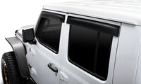 Auto Ventshade 894066 Low Profile Dark Smoke Ventvisor Side Window Deflector 4-Piece Set For 20-22 Jeep Gladiator 18-22 Jeep Wrangler JL