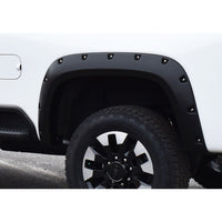 Bushwacker 40144-02 Black Pocket/Rivet Style Smooth Finish Rear Fender Flares for 2015-2022 GMC Canyon w/74 In. Bed