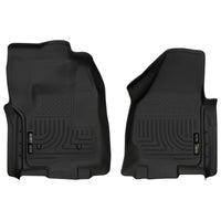 Husky Liners 18721 | Husky Liners Front Floor Liners; Front Floor Liners, Fits 12-16 F250/F350 SUPER DUTY REG CAB W/O MAN TRANSFER WEATHERBEATER FRONT FLOOR LINERS BLACK