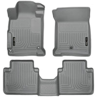 Husky Liners 98482 | Husky Liners Front & 2nd Seat Floor Liners, Fits 13-17 ACCORD 4-DOOR SEDAN ONLY FRONT/2ND SEAT LINERS WEATHERBEATER GREY