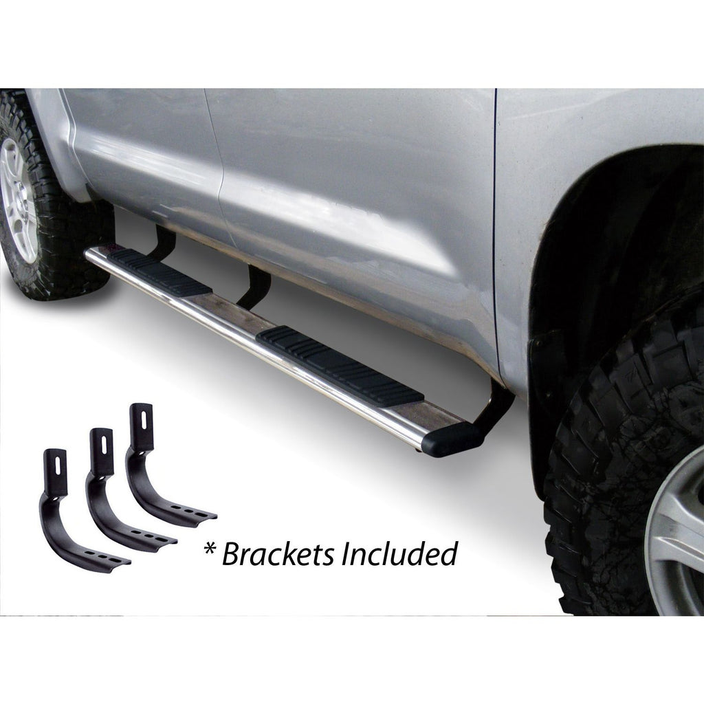 Go Rhino - 685404680PS - 5in OE Xtreme Low Profile SideSteps Kit + 4 Brackets Per Side (Gas Only)