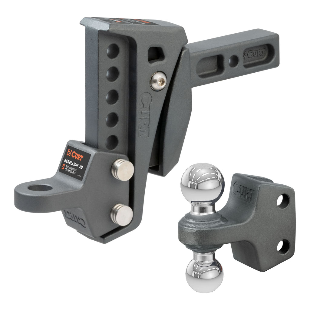 Rebellion XD Adjustable Cushion Hitch with Dual Ball (2" Shank 15000 lbs.)