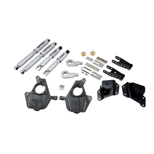 BELLTECH 656SP LOWERING KITS  Front And Rear Complete Kit W/ Street Performance Shocks 2005-2006 Chevrolet Silverado/Sierra (Std Cab w/ Factory Front Torsion bar) 3 in. or 4 in. F/4 in. R drop W/ Street Performance Shocks