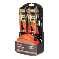 16' Orange Cargo Straps with J-Hooks (1100 lbs 2-Pack)