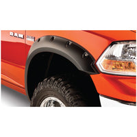 Bushwacker 50037-02 Black Pocket/Rivet Style Smooth Finish Front Fender Flares for 2009-2018 Dodge Ram 1500; 2019-2022 Ram 1500 Classic (Excludes Rebel Models for all models)