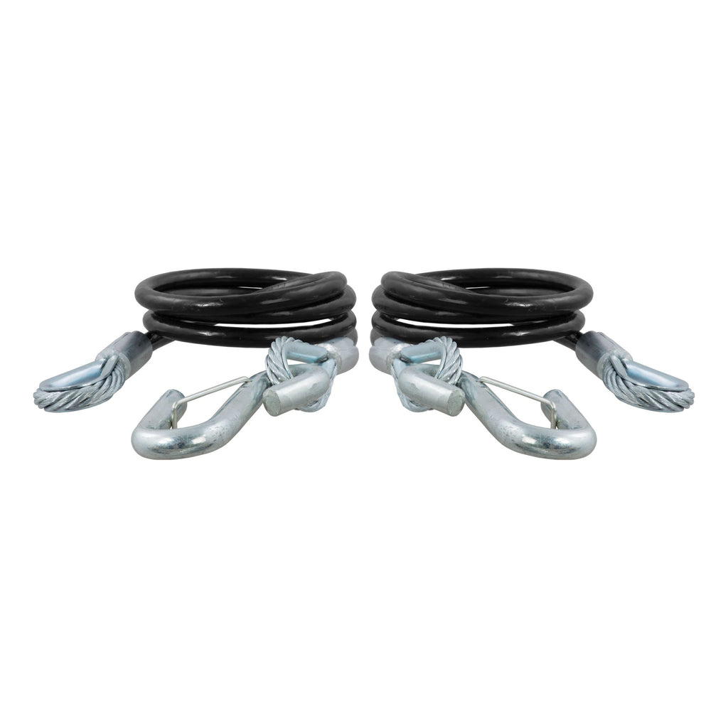 44-1/2" Safety Cables with 2 Snap Hooks (5000 lbs Vinyl-Coated 2-Pack)