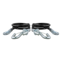 44-1/2" Safety Cables with 2 Snap Hooks (5000 lbs Vinyl-Coated 2-Pack)