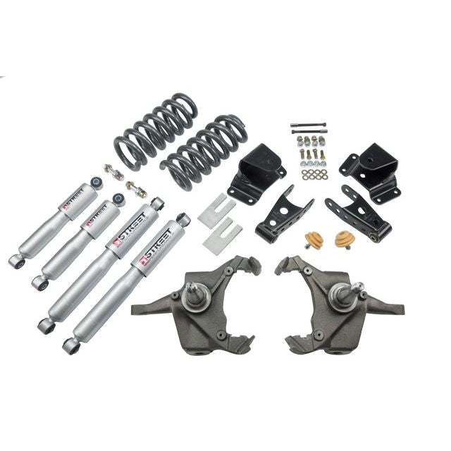 BELLTECH 967SP LOWERING KITS  Front And Rear Complete Kit W/ Street Performance Shocks 1975-1991 Chevrolet Silverado C30 1 Ton (Crew Cab & Dually Only) 3 in. F/4 in. R drop W/ Street Performance Shocks