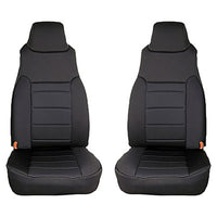 Neoprene Front Seat Covers Black; 97-02 Jeep Wrangler TJ