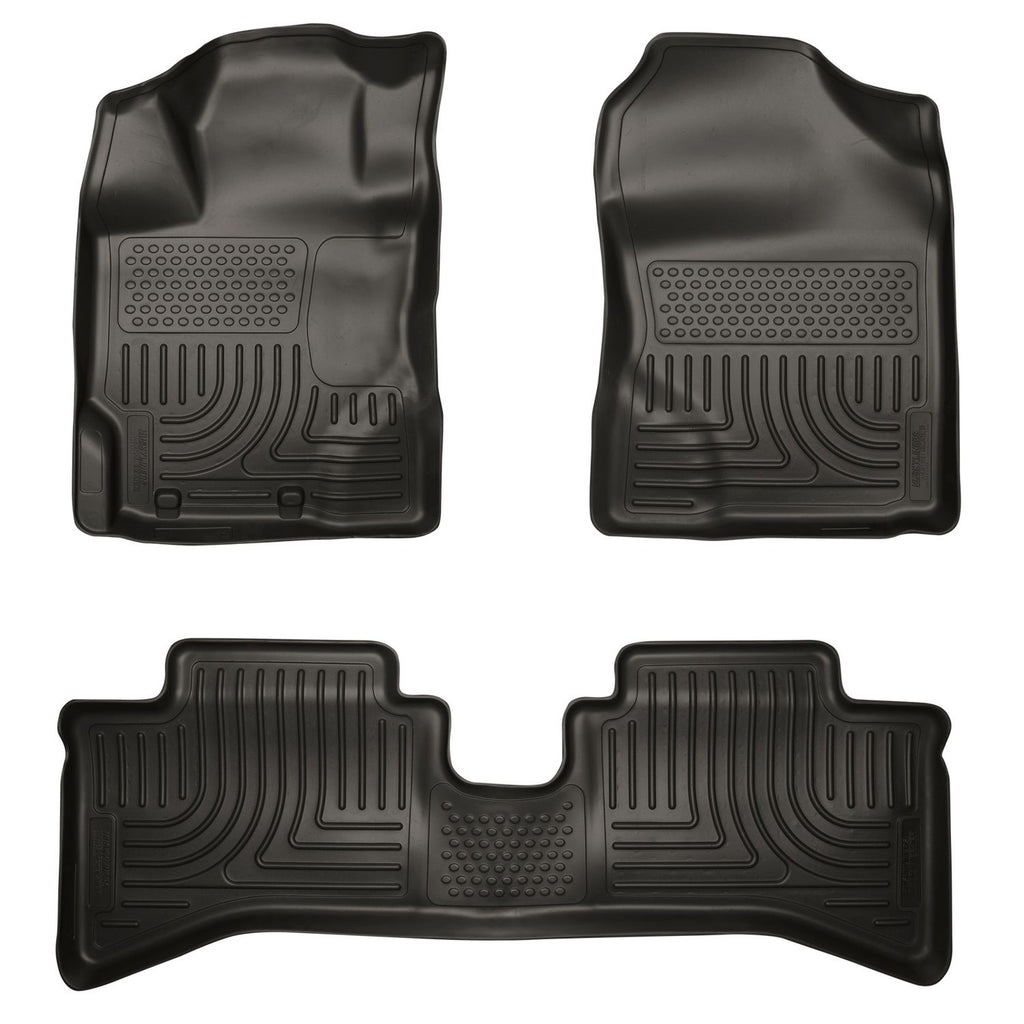 Husky Liners 99501 | Husky Liners Front & 2nd Seat Floor Liners, Fits 12-16 PRIUS C FRONT/2ND SEAT FLOOR LINER BLACK