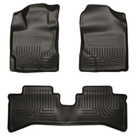 Husky Liners 99501 | Husky Liners Front & 2nd Seat Floor Liners, Fits 12-16 PRIUS C FRONT/2ND SEAT FLOOR LINER BLACK