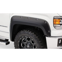 Bushwacker 40147-02 Black Pocket/Rivet Style Smooth Finish Front Fender Flares for 2019 GMC Sierra 1500 Limited 2014-2018 GMC Sierra 1500