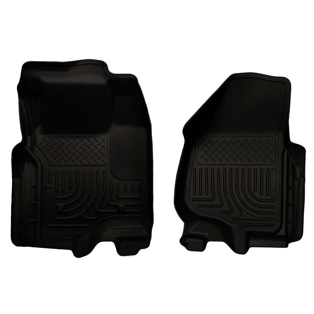 Husky Liners 18731 | Husky Liners Front Floor Liners, Fits 11-12 SUPER DUTY F250/F350/F450 W/O DS FOOT REST W/O MAN SHIFTER FRONT FLOOR LINERS BLACK