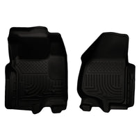 Husky Liners 18731 | Husky Liners Front Floor Liners, Fits 11-12 SUPER DUTY F250/F350/F450 W/O DS FOOT REST W/O MAN SHIFTER FRONT FLOOR LINERS BLACK