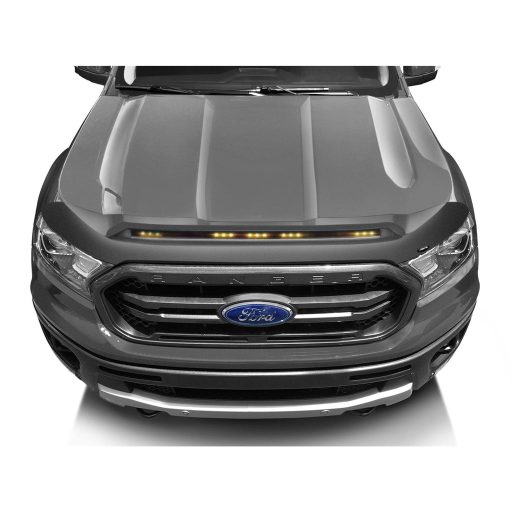 Auto Ventshade 753166-UX Aeroskin LightShield Color Hood Protector Ingot Silver for 2019-2021 Ford Ranger