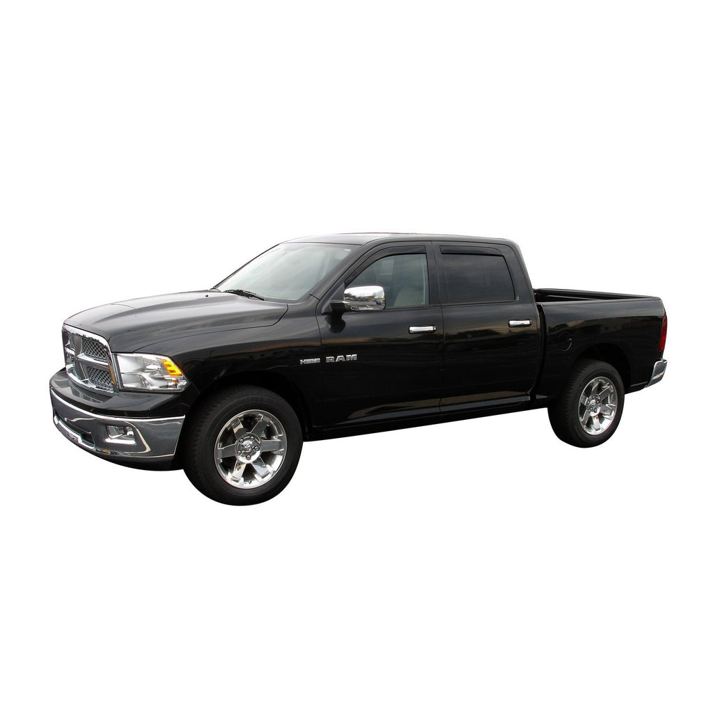 Auto Ventshade 994004 Low Profile Dark Smoke Ventvisor Side Window Deflector 4-Piece Set for 2009-2018 Dodge Ram 1500 2009-2022 Dodge Ram 2500/3500; 2019-2022 Ram 1500 Classic Fits Crew Cab