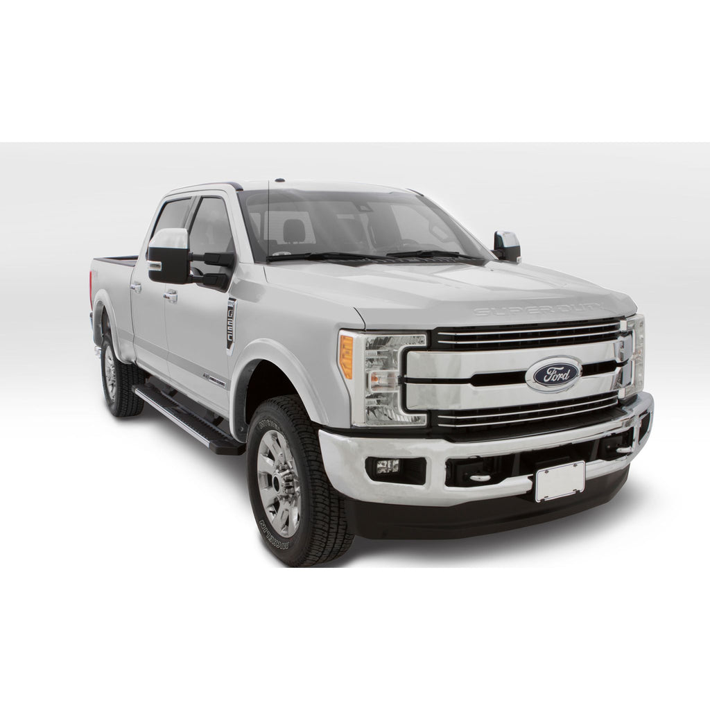 Bushwacker 20944-52 OE Style Color Matched Ingot Silver 4-Piece Fender Flare Set for 2017-2022 Ford F-250/F-350 Super Duty