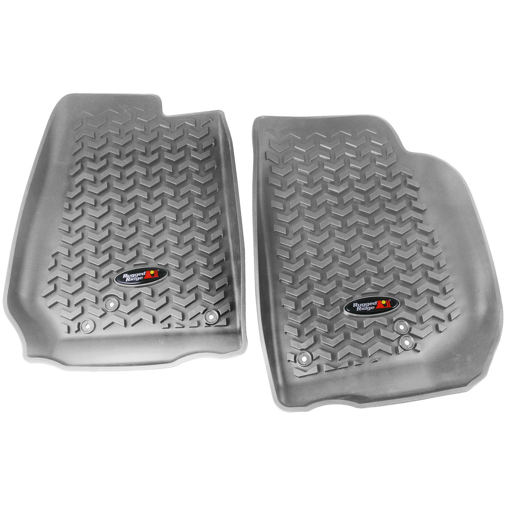 Rugged Ridge 14920.03 | Floor Liners, Front, Gray; 07-16 Jeep Wrangler JK