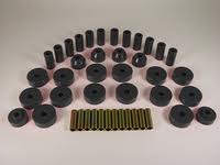 Suspension Bushing Kit  Polyurethane  Black; 55-75 Jeep CJ5/CJ7