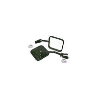 Door Mirror Kit  Convex Glass  Black; 55-86 Jeep CJ