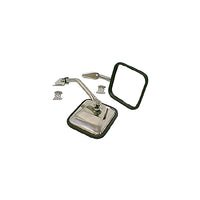 Door Mirror Kit  Stainless Steel; 55-86 Jeep CJ5/CJ6/CJ7/CJ8