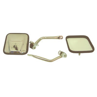 Door Mirror Kit  CJ-Style  Stainless Steel; 97-06 Jeep Wrangler TJ
