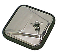 Door Mirror Head  Left  CJ-Style  Stainless Steel; 55-86 Jeep CJ