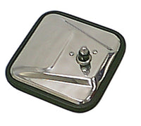 Door Mirror Head  Left  CJ-Style  Stainless Steel; 55-86 Jeep CJ