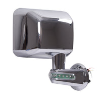Door Mirror  Right  LED Turn Signal  Chrome; 07-18 Jeep Wrangler JK