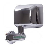 Door Mirror  Left  LED Turn Signal  Chrome; 07-18 Jeep Wrangler JK