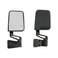 Door Mirror Kit  Dual Focus  Black; 87-02 Jeep Wrangler YJ/TJ
