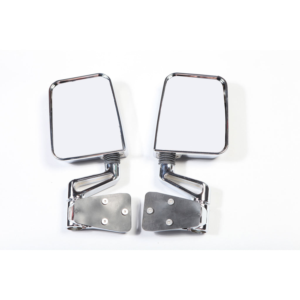 Door Mirror Kit  Dual Focus  Chrome; 87-02 Jeep Wrangler YJ/TJ