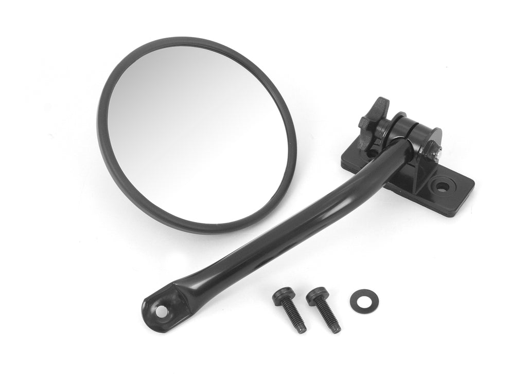 Quick Release Mirror Relocation Kit  Black; 97-18 Jeep Wrangler